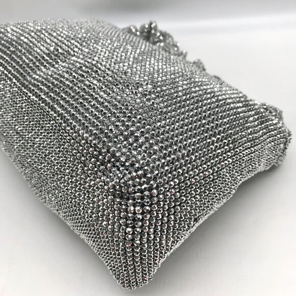 I.N.C International Concepts Silver Mesh Scrunch Shoulder Bag - Picture 7 of 11